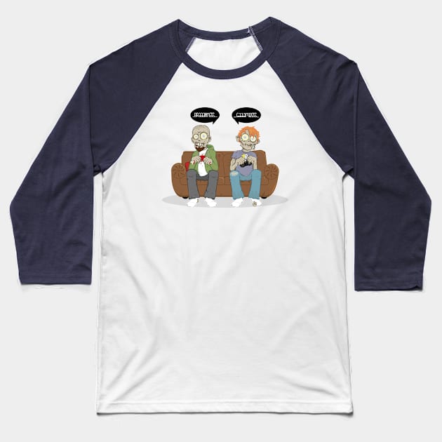 Braaaaaaaains Gaaaaaames Baseball T-Shirt by hello@jobydove.com